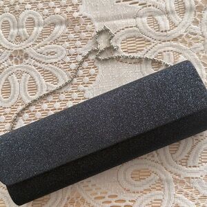 Elegant Black blue sparkle Clutch Bag